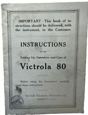 Antique 1923 Original Instruction Operation Booklet for the Victor Victrola 80 picture
