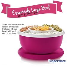 Tupperware 18 Cup 4.3L Essentials Large Bowl W/ Party Tray Snack Ice Charcuterie picture