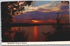 Vintage Postcard Beautiful Oregon Sunset Scenic View Brookings Postmarked 1983 picture