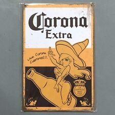 Reproduced Vintage Style Tin Sign, Corona Beer, Bar Man Cave Garage, 8x12 In picture