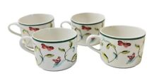Martha Stewart Beautiful Butterfly Tea Cups Coffee Mugs New No Box Lot of 4 picture
