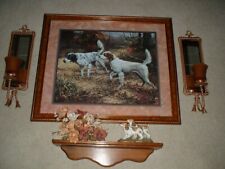 Retired 8-pc HOME INTERIORS Picture Grouping - HUNTING DOGS picture