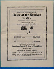(31) 1953 - 1957 ORDER OF THE RAINBOW MEETING PROGRAMS picture