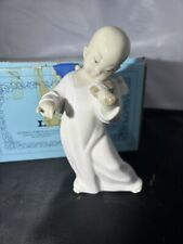 Vintage LLADRO 4536 Asian Angel Boy Playing Violin Retired IOB picture