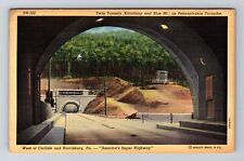 Harrisburg PA-Pennsylvania, Twin Tunnels, Kittatinny & Blue Mt. Vintage Postcard picture