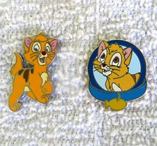 Disney Two Pins ~ OLIVER ~ Magical Mystery Collar and Booster  ~ Trading  Pins picture