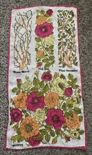 Vintage Fallani & Cohn Linen Tea Towel Roses Gardening 14x27” Julia Killingback picture