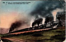 Postcard D & R G Train Crossing Soldiers Summit 90 Miles East Of Salt Lake City  picture