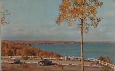 Lake Nipissing From The Lookout North Bay Ontario Canada Postcard Old Cars C89 picture