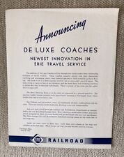 Erie Railroad 1941 Brochure/Schedule:Announcing Deluxe Coaches picture