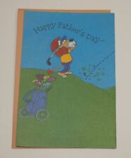 Vintage AGC American Greetings FATHER'S DAY Card * GOLFING Lion picture