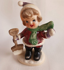 Napcoware Figurinie Girl With Snow Shovel C7653 w/Label picture