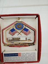 Vtg Nation’s Treasures 24K Gold Flashed Brass National Constitution Center Orn. picture