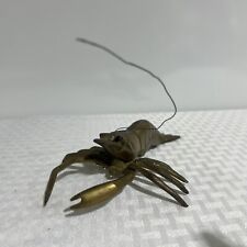 Vintage Solid Brass Crawdad Crawfish Lobster Crustacean Figurine/Paperweight 7