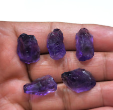 Natural Purple Amethyst Rough 5 Pcs 19-20 mm Size Loose Gemstone For Jewelry picture