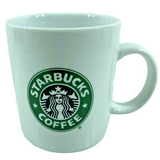 1999 Starbucks Mug Cup White Ceramic 16 oz Green Black Mermaid Logo Both Sides picture