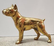 Vintage Brass Boxer Dog Figurine picture