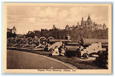 c1950's Nepean Point Batteries Ottawa Ontario Canada Cannon Postcard picture