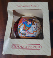 Vintage Hallmark Old World Angels 1982 Christmas Ornament 3 Inch Glass Ball picture