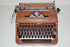 Vtg Rare Brown 1956 Olympia Deluxe SM3 Manual Portable Typewriter w/ Case Tested picture