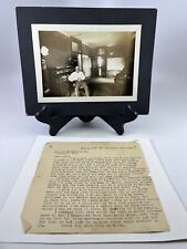 Antique photo SHERIFF OFFICE 1930 Kansas B&W w/letter about BANK ROBERY....RARE picture