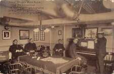 USS Connecticut Junior Officers Mess Room Auto Piano Vintage Postcard AA41362 picture