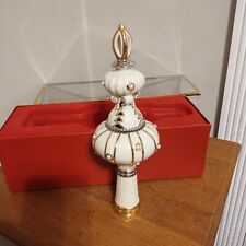 Lenox Florentine And Pearl Christmas Tree Topper Porcelain 10” picture