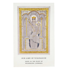 Our Lady of Walsingham Panel Postcard 1940s Westminster Cathedral Pulpit C3439 picture