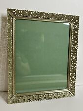 Vintage Gold Filigree Metal Picture Wall Frame 11.5” x9.5”  picture