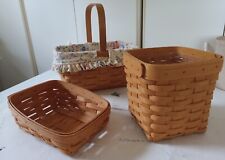  Vintage longaberger basket lot of 3 picture