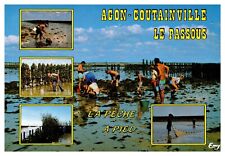 Agon Coutainville Manche Normandy France Beach Chrome WOB Postcard picture