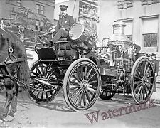Photograph of a New York Vintage Searchlight Fire Wagon 1904 circa 8x10 picture