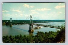 Poughkeepsie NY-New York, Mid Hudson Bridge Highland, Antique, Vintage Postcard picture