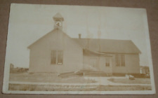 School House, Hesston, Kansas KS RPPC Real Photo Postcard 1909 picture