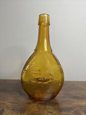 Vintage Wheaton NJ Bottle Union Shield / Dove - Amber Clasped Hands- whiskey  picture