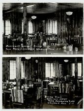 RPPC Walhalla MI Barothy's Lodge dining room Marquette River real photo postcard picture