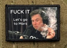 Elon Musk Mars Morale Patch / Military Badge ARMY Tactical Hook & Loop 175 picture
