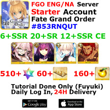 [ENG/NA][INST] FGO / Fate Grand Order Starter Account 6+SSR 60+Tix 510+SQ #853R picture