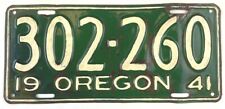 Vintage 1941 Oregon Auto  License Plate Tag Repaint Auto Wall Decor Collector picture