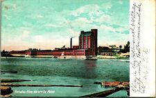 Paper Mills on Kennebec River Waterville Maine ME 1905 UDB Postcard picture