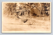 RPPC Unknown Location Wooded YMCA Cabin Building Postcard picture