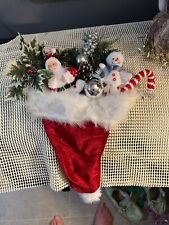 Christmas Stocking Stuffed With Christmas Decorations  picture