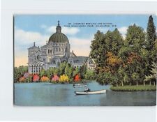 Postcard St. Josaphat Basilica And School From Kosciuszko Park Milwaukee WI USA picture