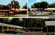 Vintage Postcard Thunderbird Motel Savannah Georgia GA Cars Swimming Pool   7577 picture