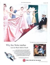Vintage Magazine Ad Ephemera - Swiss Federation Watches 1952 picture