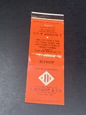Vintage Pennsylvania Matchbook “J Bishop And Co” Malvern, PA picture