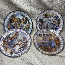 Set of 4 Franklin Mint Royal Doulton Teddy Series Plate Limited Edition picture