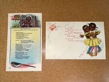 2 Antique Early 1900s Black Americana  African American Postcards picture