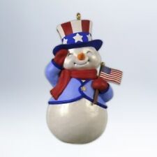 'Patriotic Snowman' 'Keepsake' Series NEW Hallmark 2012 Ornament picture