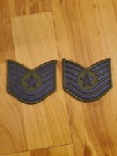 New Air Force USAF Tech Sergeant TSgt Rank Stripes Insignia Pair  picture